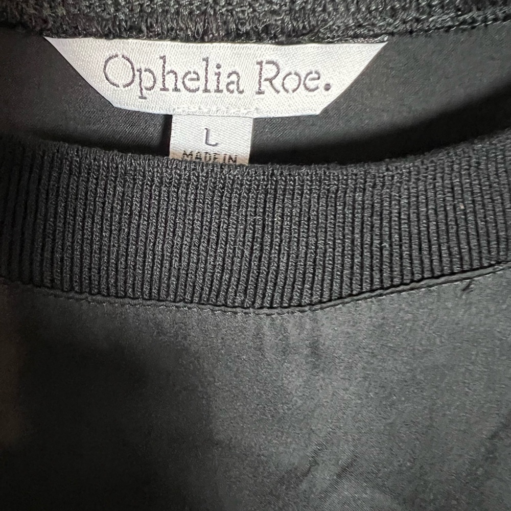 Ophelia Roe Black Ruffled Top Blouse - Picture 4 of 4